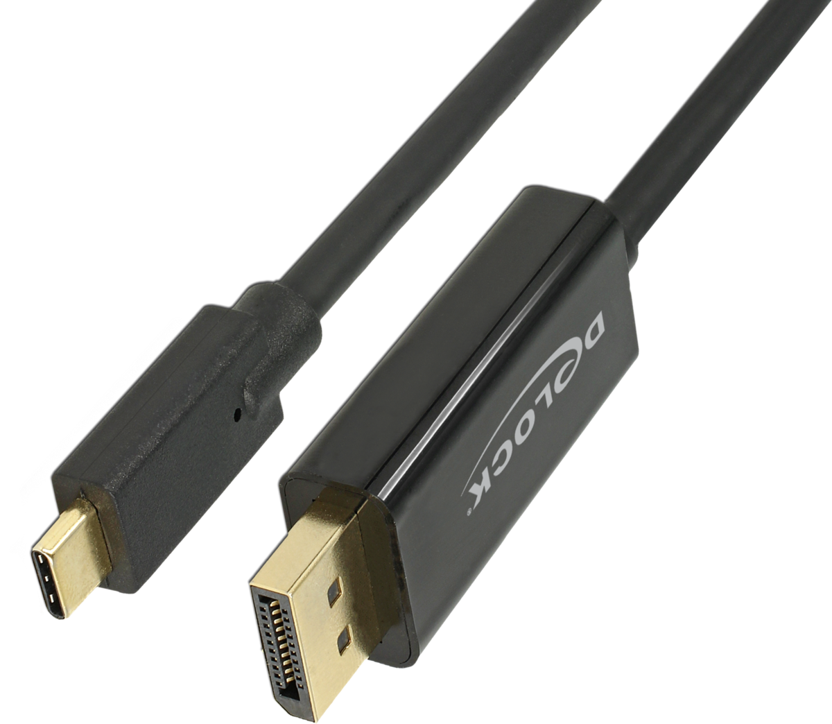 DP-TypeC DeLock DisplayPort 1.2 > USB-C (ST-ST) 2m Cable 4K 85256