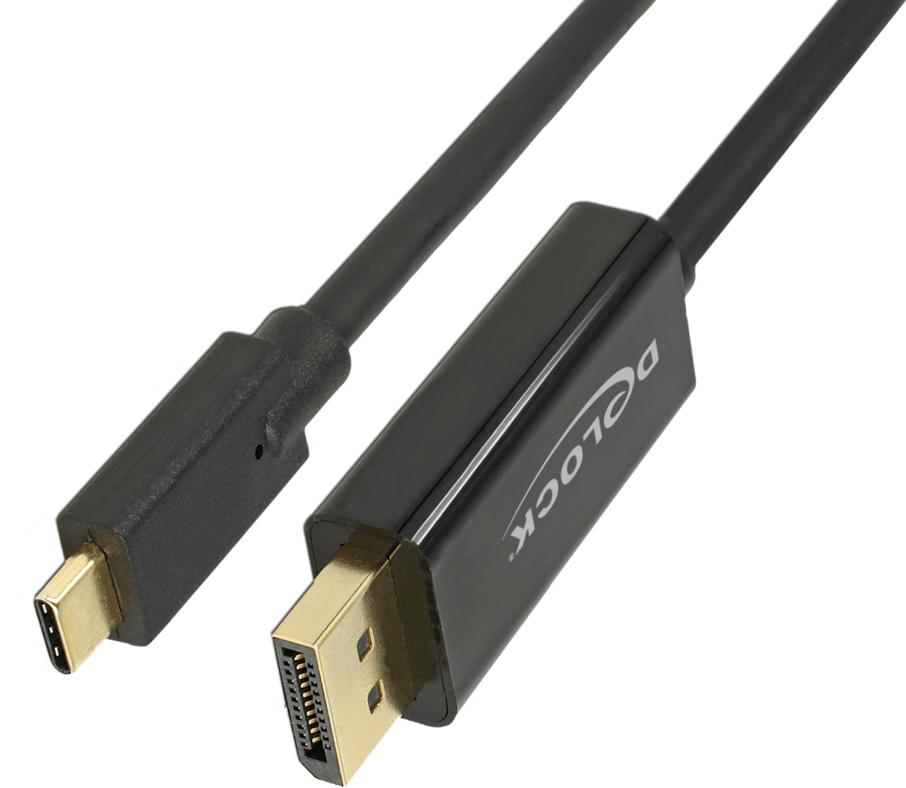 DP-TypeC DeLock DisplayPort 1.2 > USB-C (ST-ST) 2m Cable 4K 85256