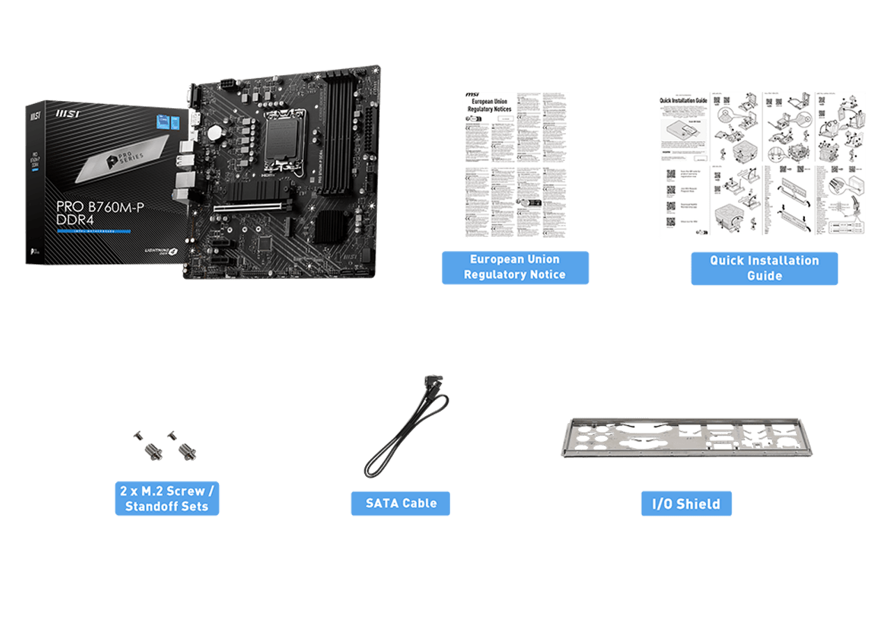 Motherboard 1700 MSI PRO B760M-P mATX 7E02-009R