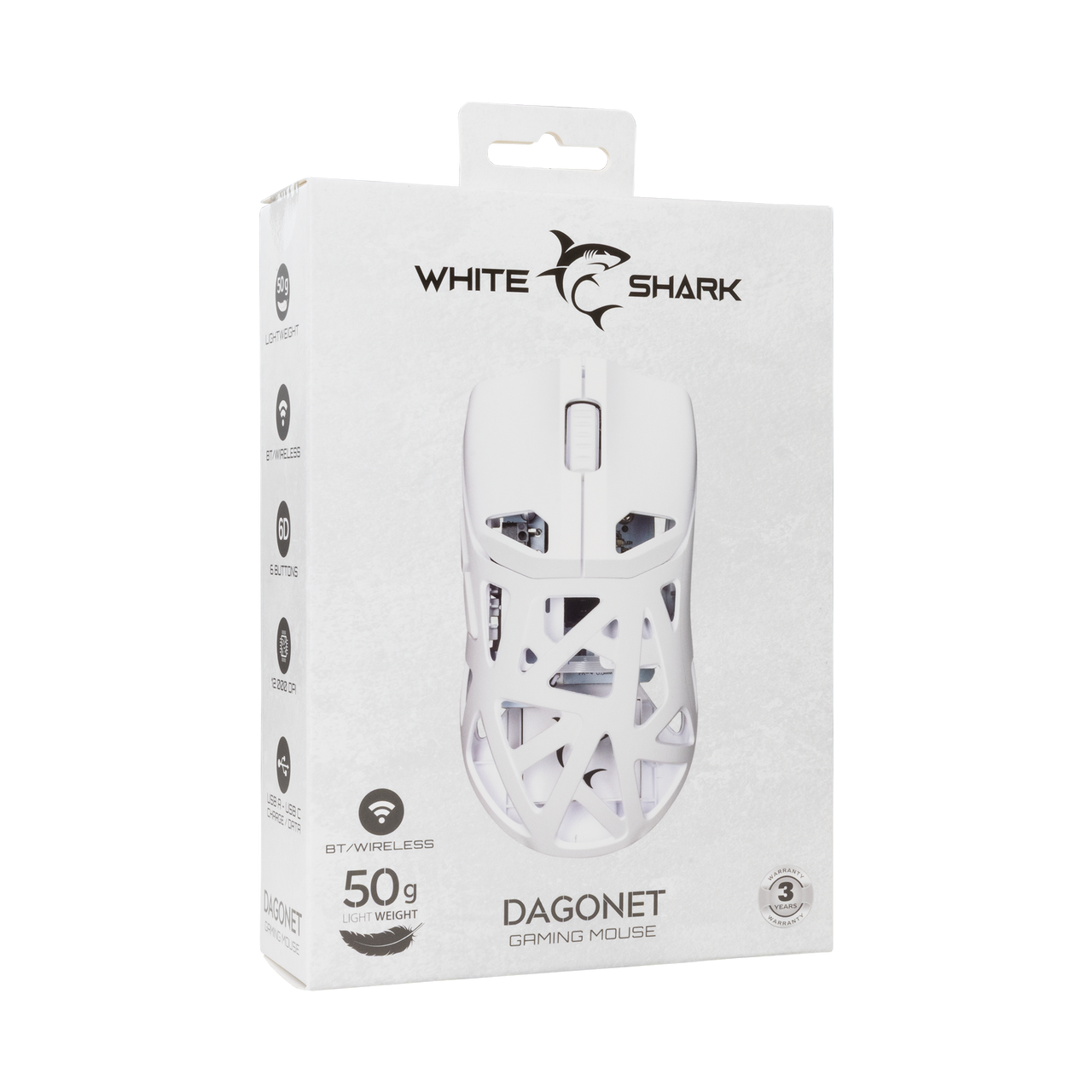 White Shark MOUSE WGM-5019 DAGONET White / 24.000 dpi / Wireless