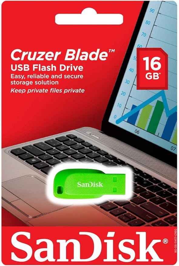Sandisc Cruzer Blade USB Flash Drive 16GB SDCZ50C-016G-B35GE