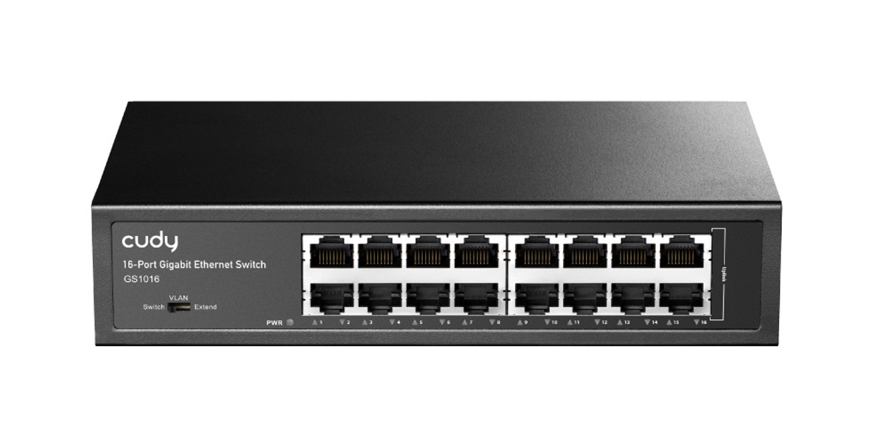 Cudy 16-Port Gigabit Ethernet Switch Rack-Mount GS1016 Cudy 16-Port Gigabit Ethernet Switch Rack-Mount GS1016