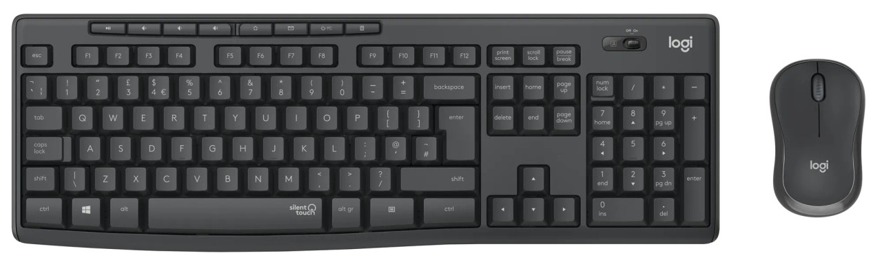 Logitech Keyboard and Mouse MK295 silent wireless desktop combo Graphite US 920-007932 Logitech Keyboard and Mouse MK295 silent wireless desktop combo Graphite US 920-007932