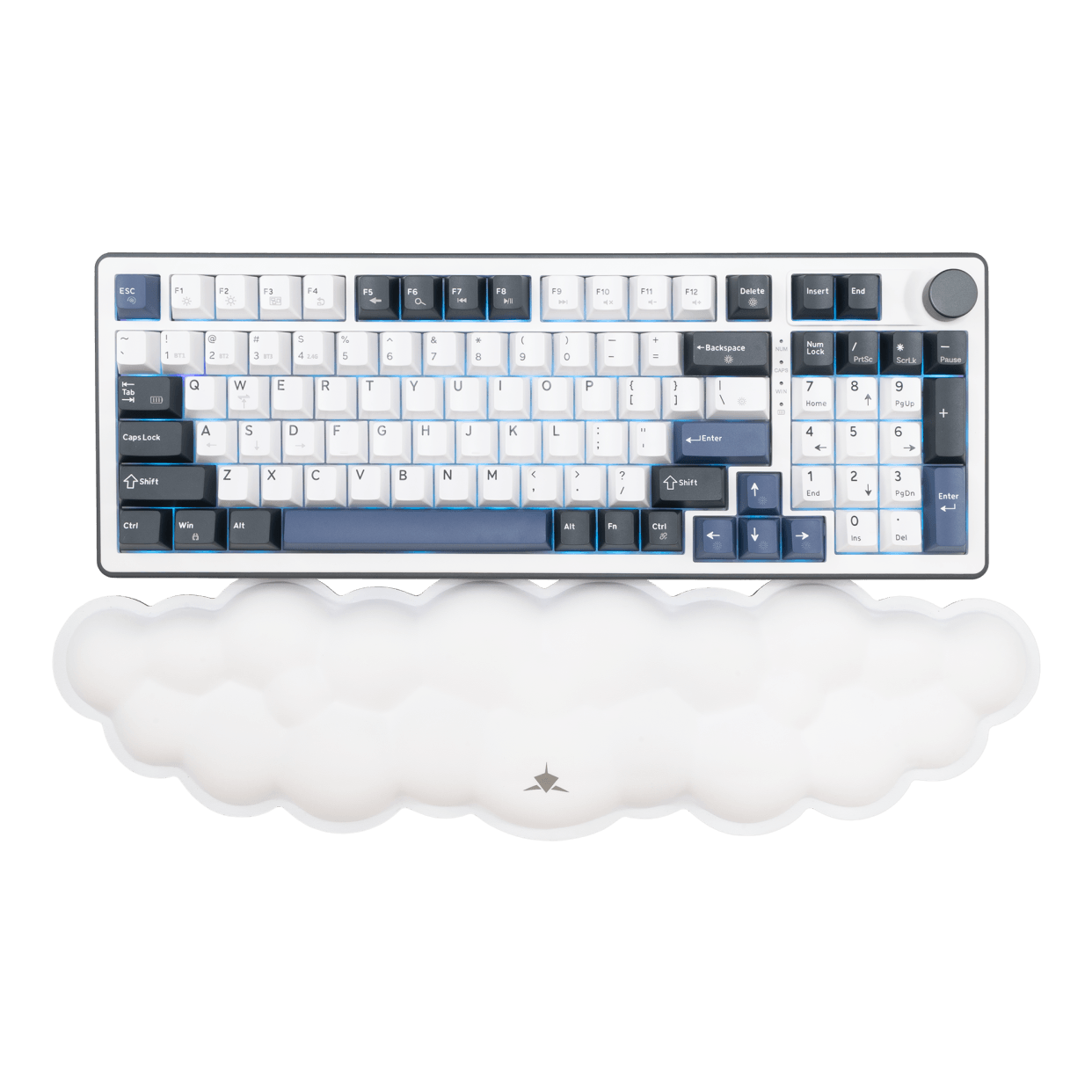 White Shark WRIST REST FOR KEYBOARD KP-012 CUMULUS-W WHITE