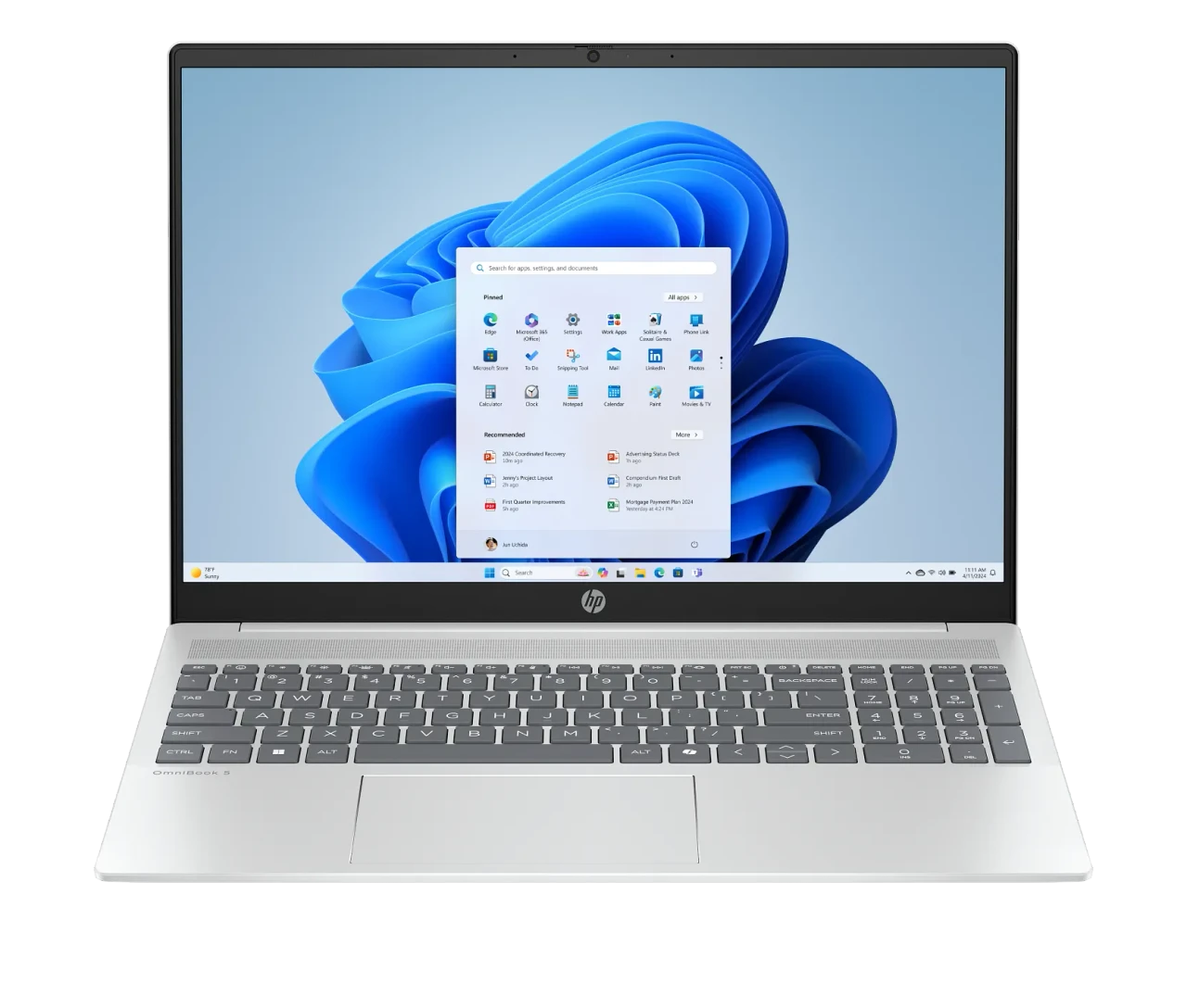 HP OmniBook 16-AF1055CL Ultra 5 225U 16" WUXGA Touch AG 16GB LPDDR5x SSD 1TB Bluetooth Black Win11 Silver
