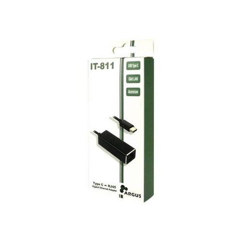 Adapter USB-C > Gigabit Lan RJ45 1000 MBit/s Inter-Tech Black 88885438