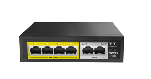 Netis Switch 4 x 10/100Mbps POE ports 2 x 10/100M uplink RJ45 ports P106C