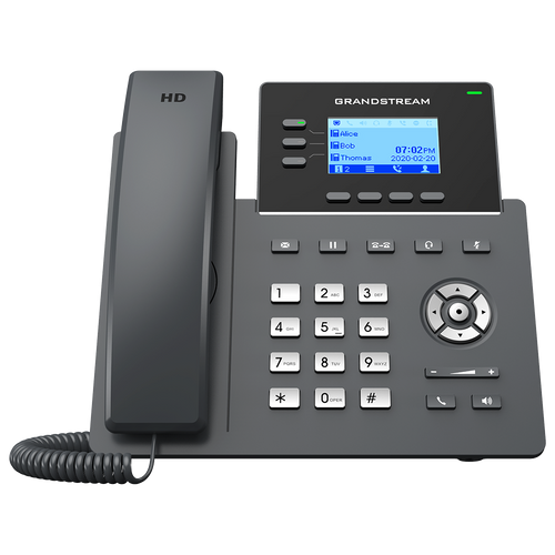 Grandstream VOIP SIP GRP-2603P 6SIP 3-Line Essential IP Phone Gigabit POE HD audio