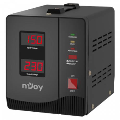 nJoy Alvis AVR 2000VA/1200w Single Phase Input 150-270V output 230V voltage heat protection 2xSchuko nJoy Alvis AVR 2000VA/1200w Single Phase Input 150-270V output 230V voltage heat protection 2xSchuko