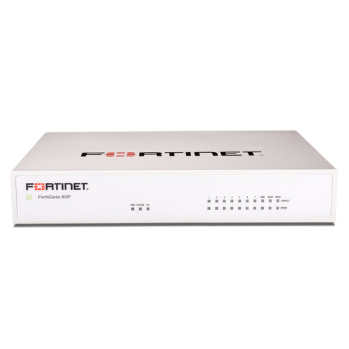 FortiGate-60F 10 x GE RJ45 ports (including 7 x Internal Ports 2 x WAN Ports 1 x DMZ Port) FG-60F + 1Year protection