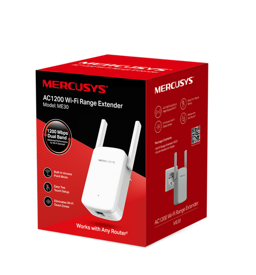 Mercusys ME30 AC1200 MESH WI-FI RANGE EXTENDER