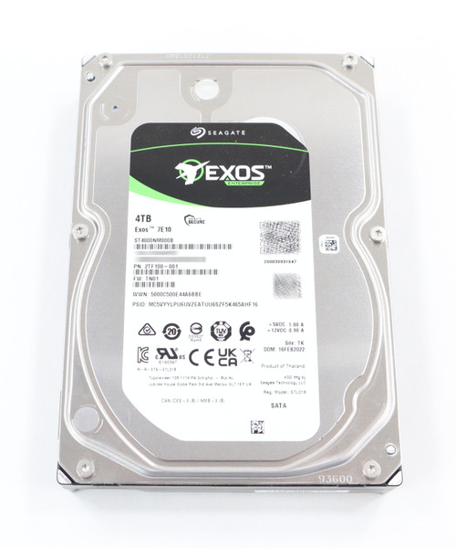 Seagate Exos 4TB HDD 7200 RPM 256MB EntST4000NM000B