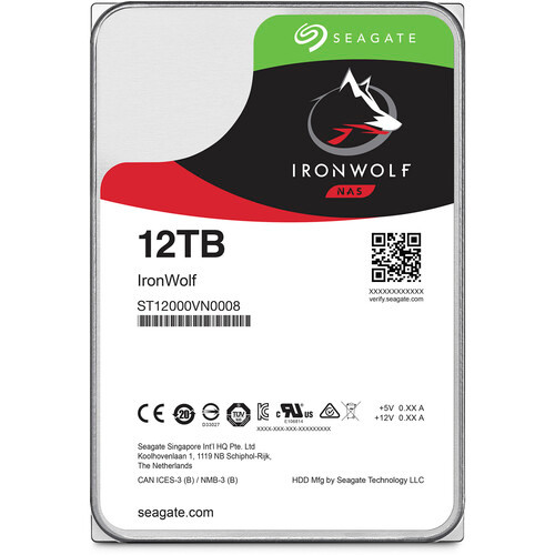 12TB Seagate IronWolf ST12000VN0008 7200RPM 256MB NAS