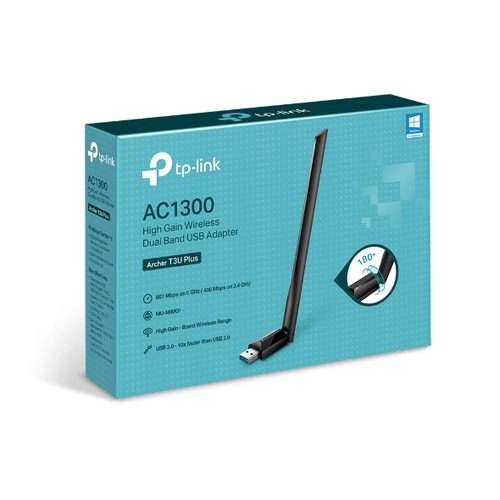 AC1300 High Gain Wireless Dual Band USB Adapter ARCHER T3U Plus