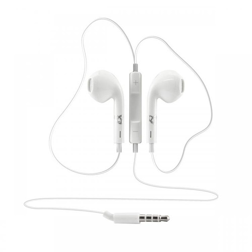 EARPHONES + MICROPHONE SBOX IEP-204 White