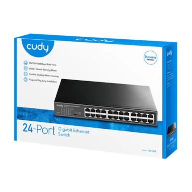 Cudy 24-Port Gigabit Ethernet Switch Rack-Mount GS1024 - Electron Albania