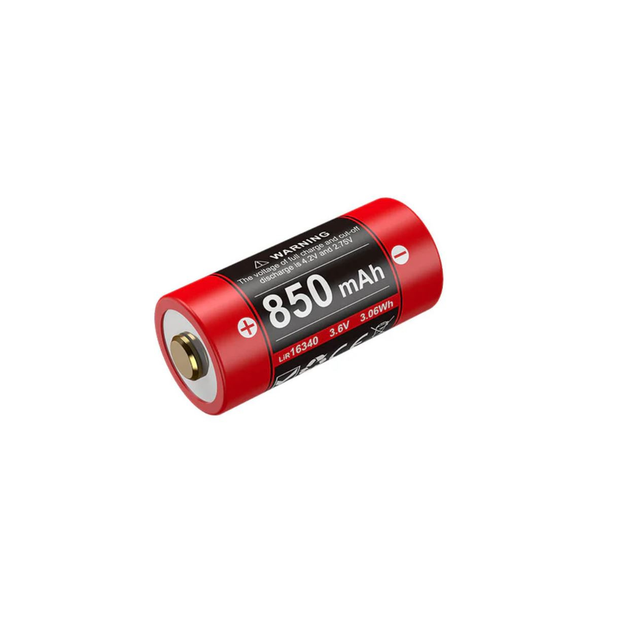 Klarus 16GT-85UR 16340 850mAh Rechargeable Lithium Battery