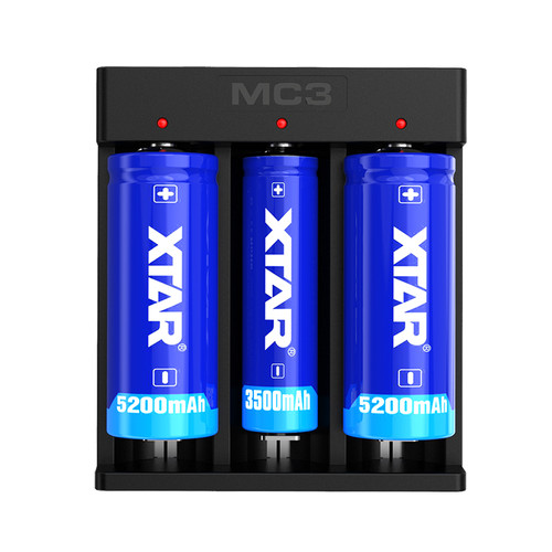Xtar MC3 Triple Bay Micro USB Li-Ion Battery Fast Charger