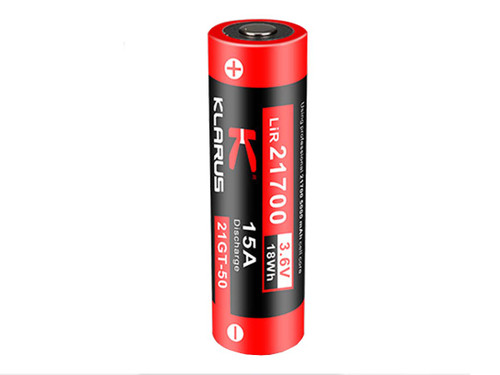 Klarus 21GT-50 INR 21700 5000mAh 15A High-Drain Rechargeable Lithium Battery