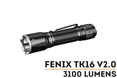 Fenix TK16 V2.0 3,100 Lumens USB-C Rechargeable Strobe-Ready Flashlight (Full Set)