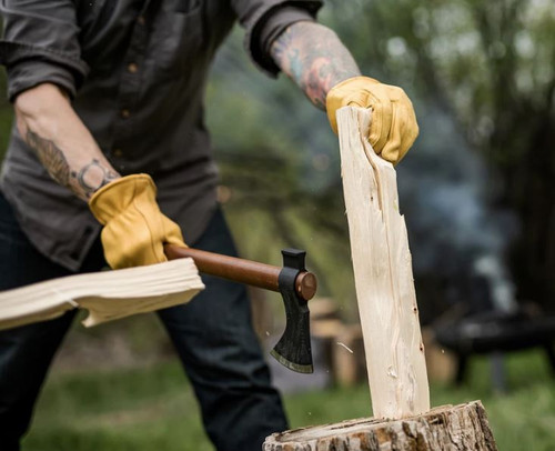 Barebones Living Field Hatchet + Sheath (4" Blade with Rear Hammer) 2120