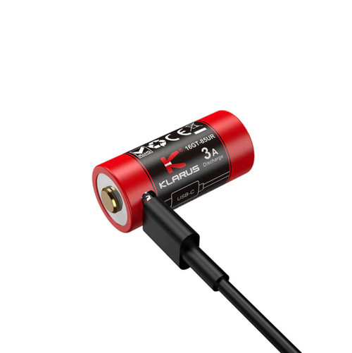 Klarus 16GT-85UR 16340 850mAh Rechargeable Lithium Battery