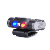 NexTorch EcoStar UL12 17 Lumens AAA Multi-Purpose Police Flashing Clip Light with Triple LED (White + Red + Blue)