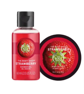 The Body Shop Set Of Strawberry Shower Gel & Body Butter
