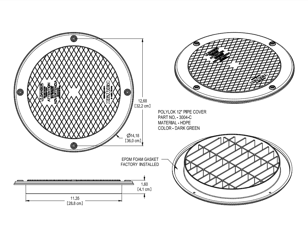 Barnes Riser Corrgated Polylok 3004-C 12