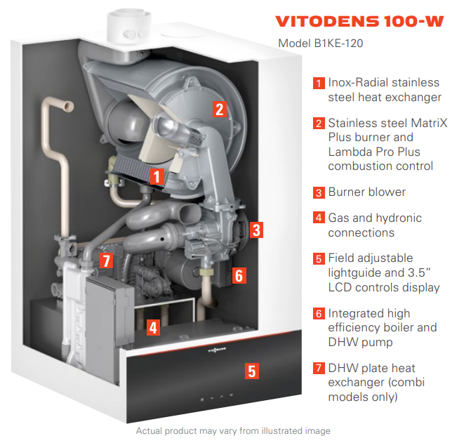Viessmann B1HE-150 VITODENS 100-W Gas-Fired Wall-Mounted