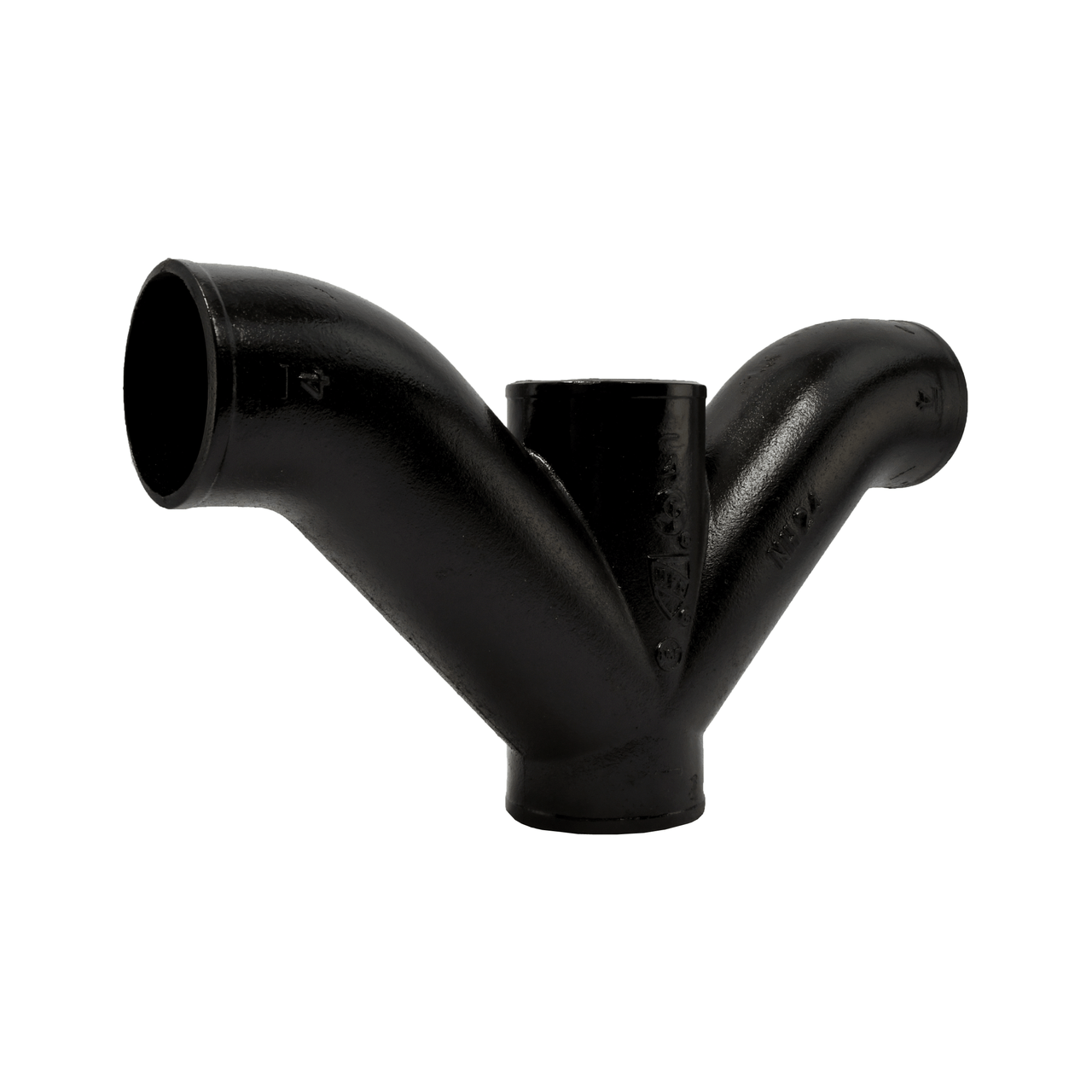 Charlotte Pipe 00285 3" Cast Iron No Hub Double Combination Wye 24hr