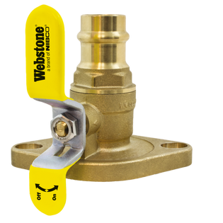 Webstone H-81404HV 1 1/4" Press High Velocity Full Port Forged Brass Isolator with Rotating Flange