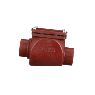 Mifab BV1008 8" Lacquered Cast Iron Backwater Valve With No Hub Inlet And Outlet And PVC Flapper