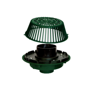 Josam 21506-Z-16-22 6" No Hub Overflow Roof Drain With Cast Iron Dome