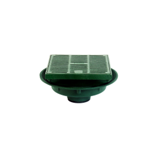 Josam 37813-Z 3" No Hub Floor Drain With 12" Heavy Duty Square Top And Sediment Bucket