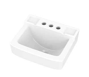 Gerber G0012354 West Point Space Saving 4" Centers Wall Hung Bathroom Sink