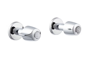 Gerber G004776183 Classics Straight Pattern Trim & Compression Valves with 1/2" Sweat Connections, Metal Handles, Hot & Cold Stems