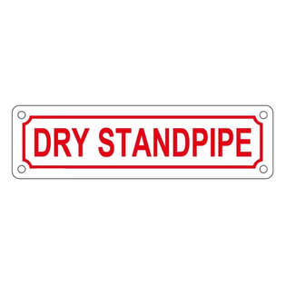2" X 7" Dry Standpipe Aluminum Sign