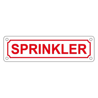 2" X 7" Sprinkler Aluminum Sign