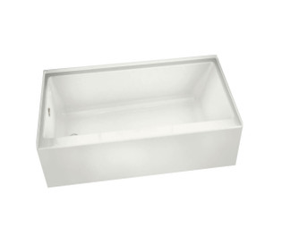 Maax 105735-L-000-001 Rubix 6632 Acrylic Alcove Left-Hand Drain Bathtub in White (65 3/4" x 32" x 18 1/2")