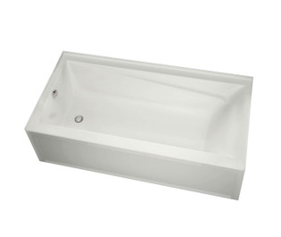 Maax 106221-L-000-001 Exhibit 6632 IFS Acrylic Alcove Left-Hand Drain Bathtub in White (65 7/8" x 32" x 18")