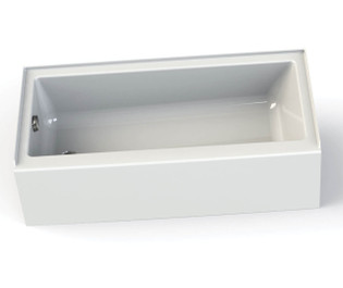 Maax 106349-L-000-001 Rubix Access 6030 AFR Acrylic Alcove Left-Hand Drain Bathtub in White (59 7/8" x 30 1/8" x 16")