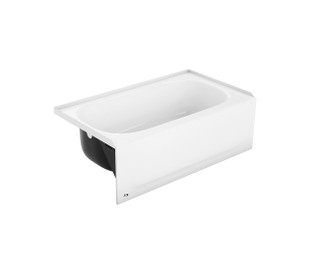 Bootz 011-3380-00 5' SynIron 1 AFR 60 x 30 Porcelain Enamel Alcove Right-Hand Drain Bathtub in White (60" x 30" x 16 5/8")