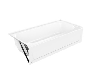 Bootz 011-3397-00 SynIron 2 AFR 60 x 30 Porcelain Enamel Alcove Left-Hand Drain Bathtub in White (60" x 30" x 16 5/8")