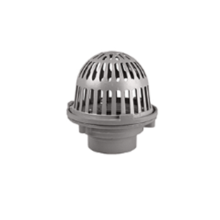 Sioux Chief 868-823 8" Diameter Roof Drain With 3'' No-Hub & Aluminum Dome Strainer