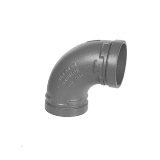 Gruvlok 16" 7050 Grooved Galvanized Standard 90° Elbow