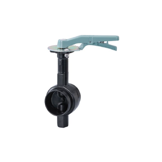 Kitz 4244L-500 5" Grooved Nylon Coated Ductile Iron EPDM Coated Disc Lever Butterfly Valve (Lead Free)