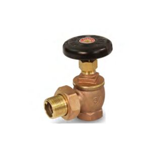 Everflow 48120 1" FIP X Male Union Steam Angle Radiator Valve