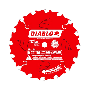 Diablo D0516X 5-3/8 in. x 16 Tooth Framing Trim Saw Blade