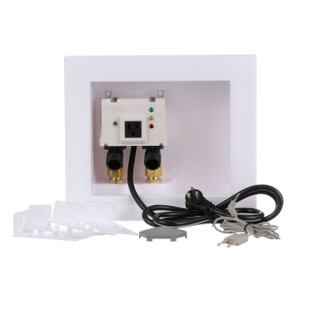 Watts 4646 1/2" Automatic Washing Machine Shutoff Valve With Leak Sensor Inlet Adapters Wall Box